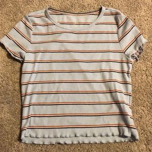AMERICAN EAGLE STRIPED RIBED SHIRT